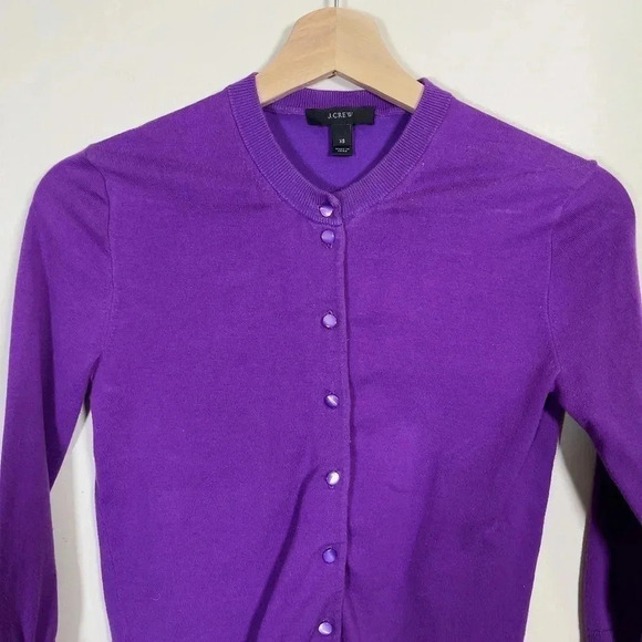 J.CREW | JACKIE CARDIGAN IN FIESTA PURPLE - Picture 4 of 15